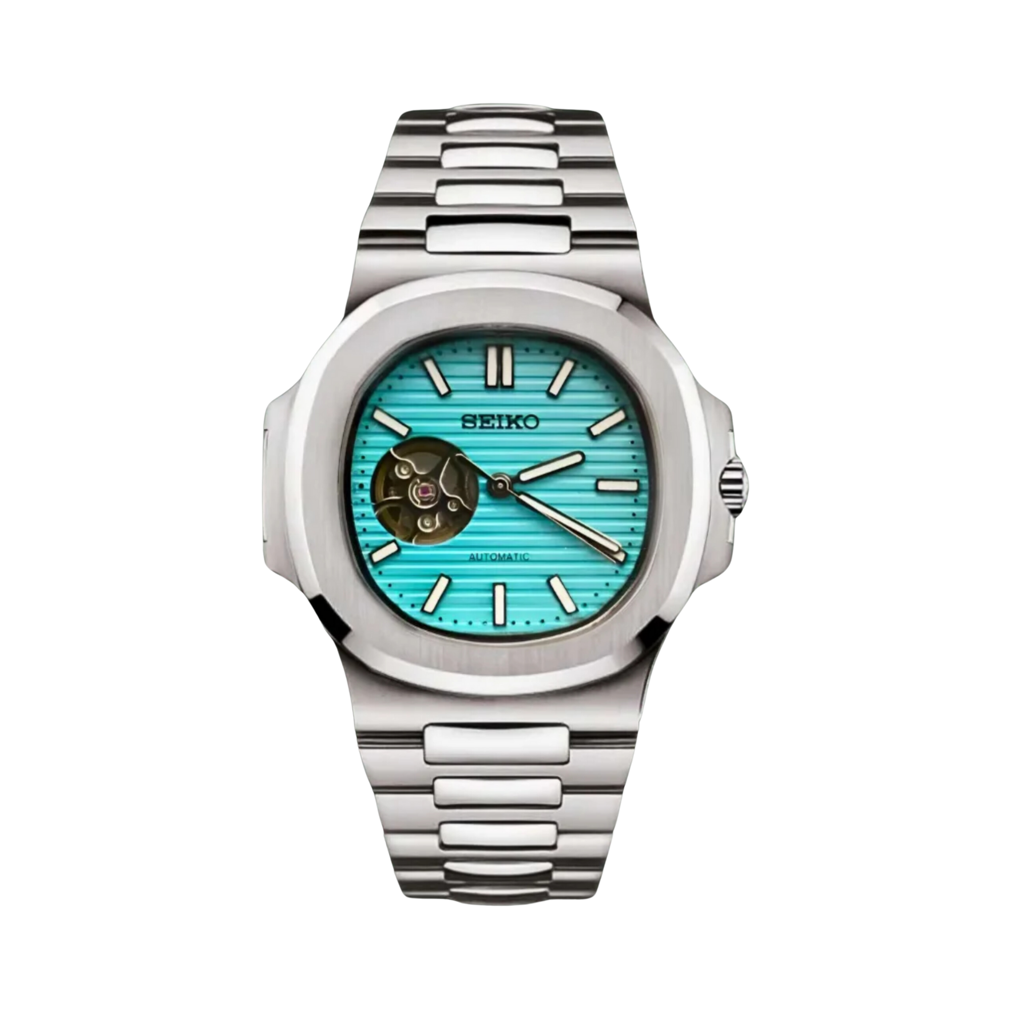 Seiko Mod Nautilus (Open Heart) Tiffany Blue